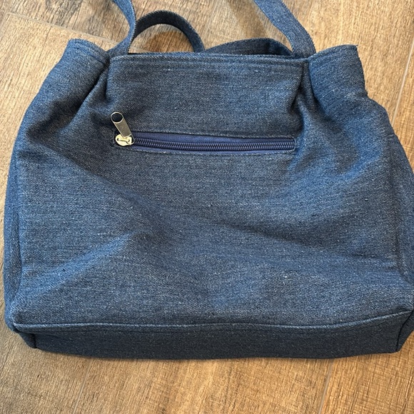 Women’s Shoulder Purse with matching zipper pouch in denim - Picture 3 of 9